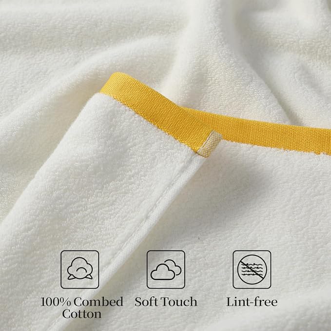 REDKISS 100% Cotton 2 Pack Luxury Bath Towels 27 x 54 Inches, Oversized Bath - Image 6