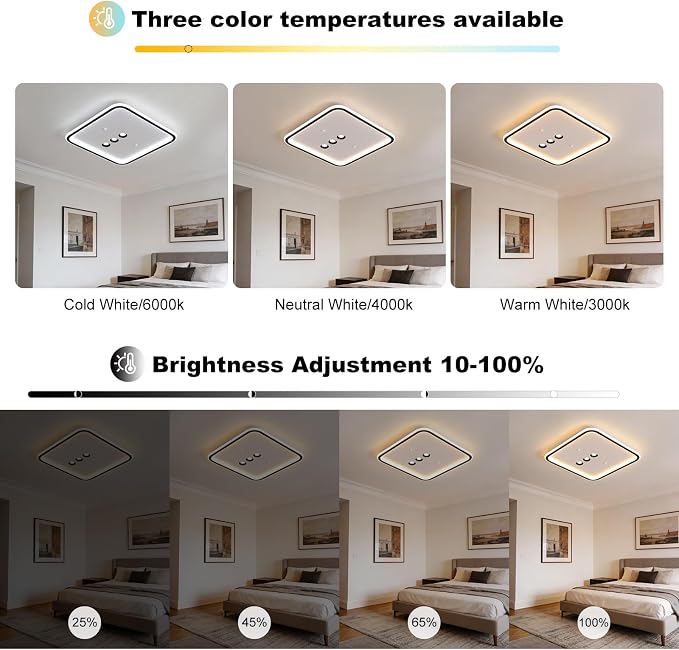 Shine LUEST Square Diamond LED Ceiling Light - Image 4