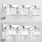 Aipsun Vanity Light Fixtures Crystal Bathroom Lighting Fixtures Chrome Vanity - Image 5