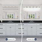 SineRise LED Modern Bathroom Vanity Light Fixtures, Brushed Nickel Modern - Image 6