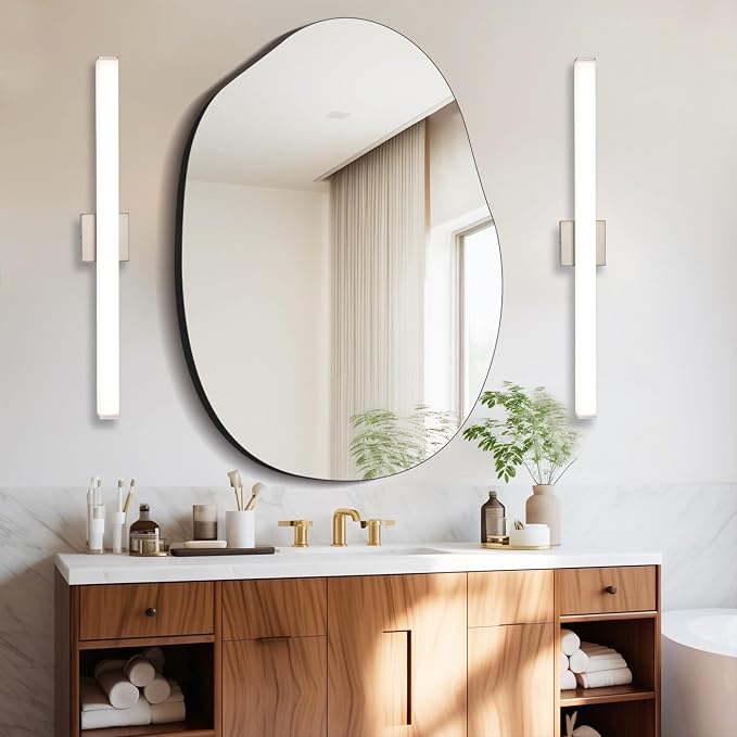 LED Bathroom Vanity Light Fixtures 31.5in Brushed Nickel, Dimmable24W 4000K - Image 5
