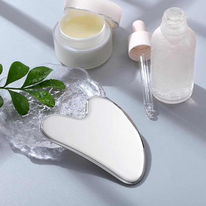 rosenice Gua Sha Facial Tools Guasha Tool Gua Sha Jade Stone - Image 3