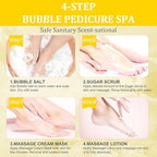 Pedicure Kit Foot Soak Set: Bubble Salt, Sugar Scrub, Massage Mask, Massage - Image 5