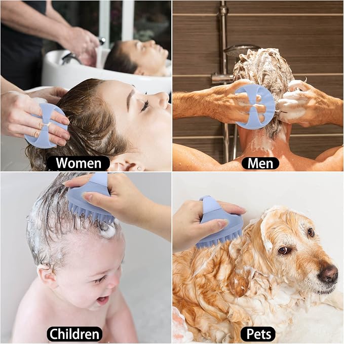Silicone Hair Scalp Massager Shampoo Brush Scalp Scrubber Hair Washing Brush - Image 5