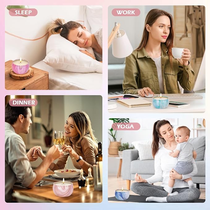 Candles Gift Set for Women, Aromatherapy Candles for Home Scented 4 Pack - Image 4