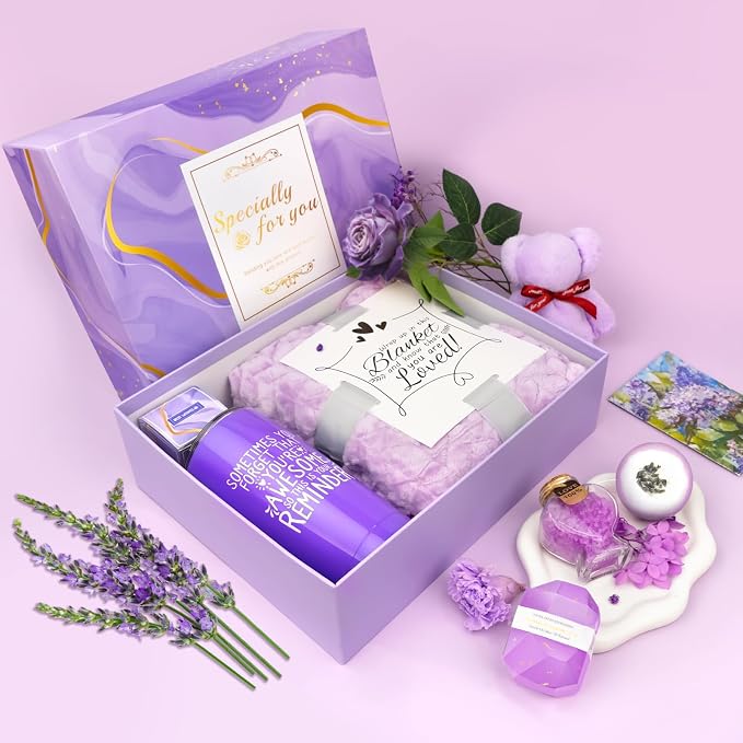 Spa Gifts for Women, Lavender 16 Pcs Valentines Day Gifts for Her Girlfriend - Image 7