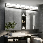 Tipace 7 Lights LED Modern Vanity Light Brushed Nickel Bathroom Lighting - Image 6