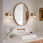 1 Piece Vintage Wall Sconce, 1-Light Matte Antique Red Bronze Finish Wall Sconce - Image 5