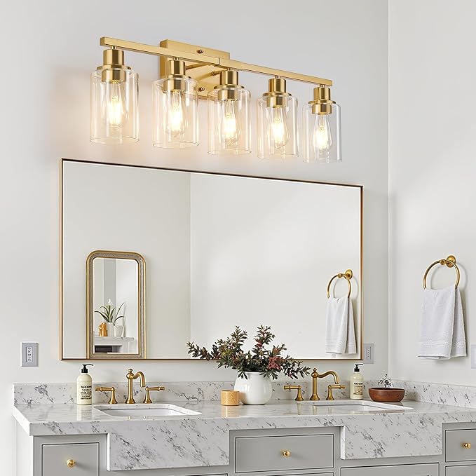 MOKATNG 5-Light Bathroom Light Fixtures, Vanity Light - Image 3