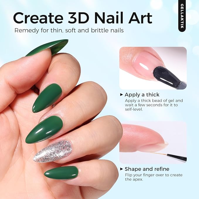 3 Pcs 18ml Gel Base Coat, Builder Gel & No Wipe Top Coat Set - Image 7