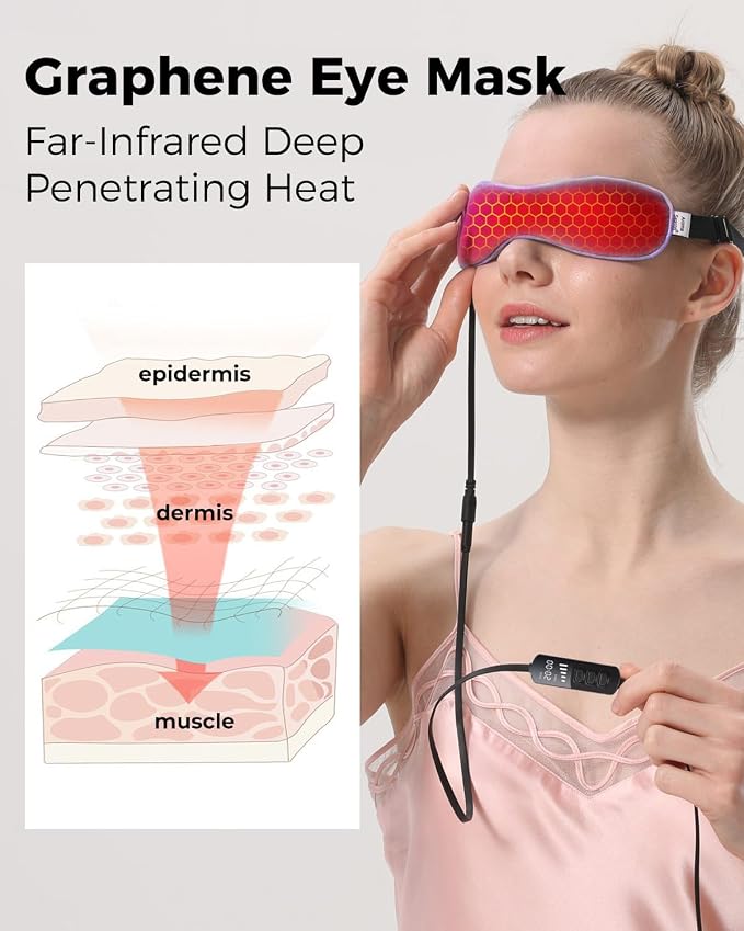 Aroma Season Heated Eye Mask for Dry Eyes, Warm Eye Compress - Image 3