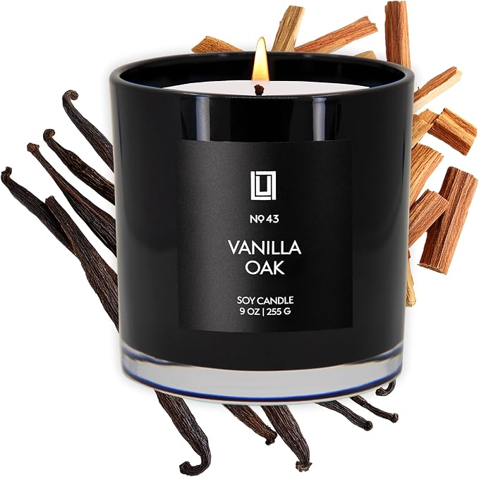 Lulu Candles | Vanilla Oak | Luxury Scented Soy Jar Candle | Hand Poured in The by LULUCANDLES