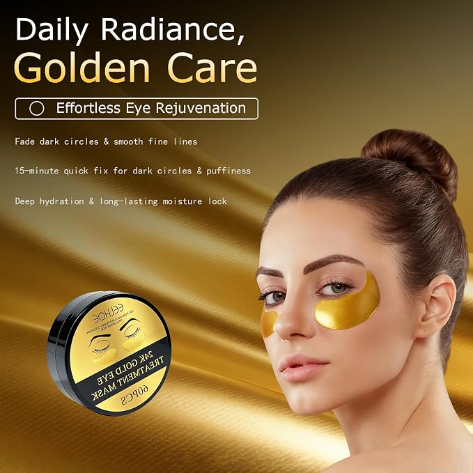 Under Eye Patches 120PCS, 24K Gold Collagen Eye Mask - Image 4