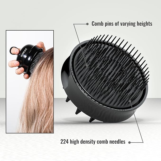 SHINLEA 2 in 1 Scalp Massager Hair Growth, Scalp Scrubber - Image 3