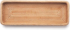 Rattan Bathroom Vanity Trays Toilet Tank Baskets Long Narrow Hand Towel Storage - Image 3