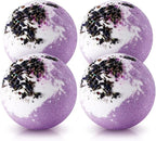 Dried Flower Bath Bombs Salt Balls, Lavender Extract Essential Oils, by Focusingonbathingproducts