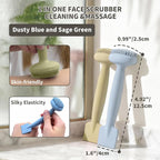 2 Pack Silicone Face Scrubber, 2 in 1 Facial Cleansing Brush & Face Mask - Image 4