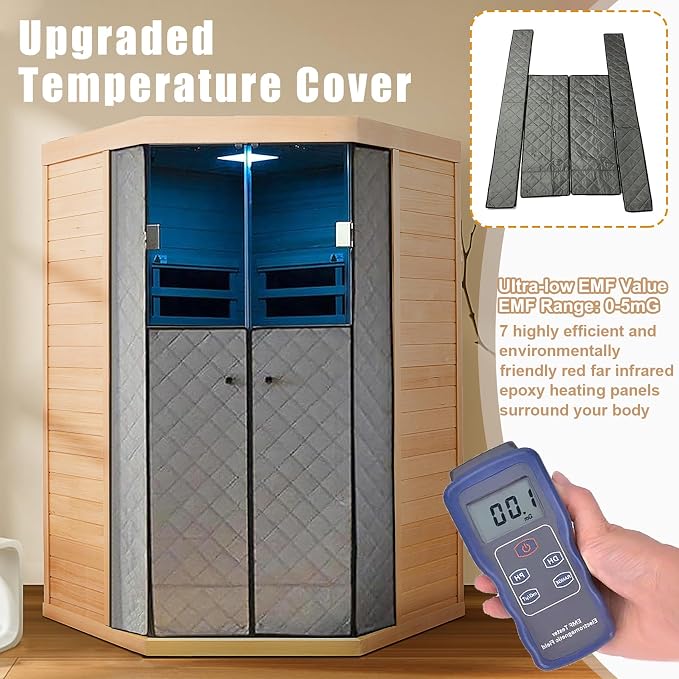 2 Person Far Infrared Sauna 0-5mG Ultra Low EMF 1520W Indoor Sauna Canadian - Image 4