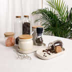 INGOFIN 7" Ceramic Bathroom Vanity Tray Set- 2 Pcs Bathroom Organizer - Image 7