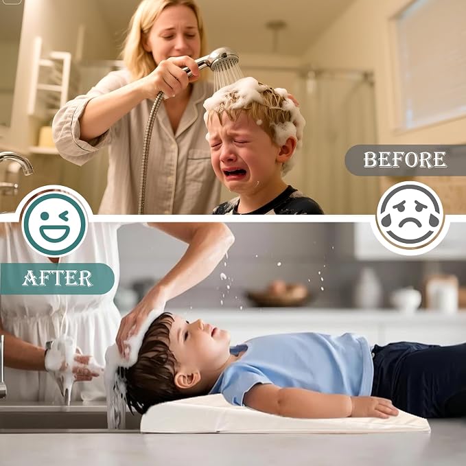 Wibeelee Hair Washing Station for Kids Waterproof Shampoo Foam Mat - Image 6
