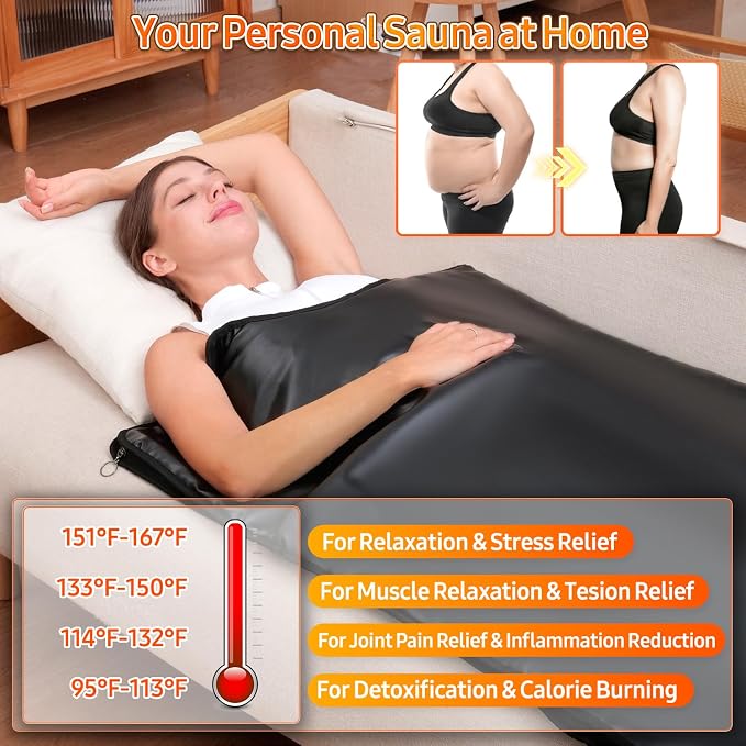Infrared Sauna Blanket for Home: Portable Far Infrared Heating Blanket for Full - Image 6