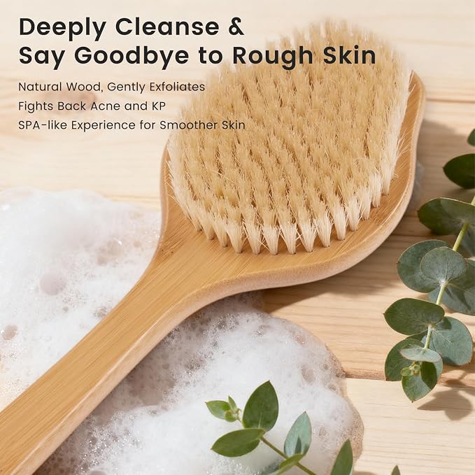 Bamboo Back Scrubber for Shower - Image 2