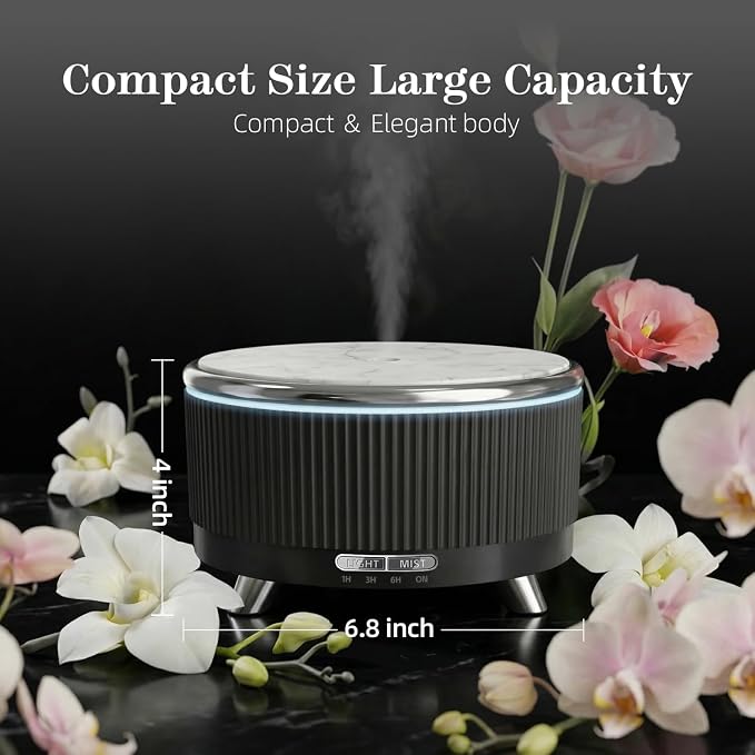 500ML Large Capacity Essential Oil Diffuser, Ultrasonic Aromatherapy Diffuser - Image 8