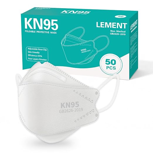 LEMENT KN95 Face Masks 50 Pack, Breathable Comfortable Disposable KN95 Mask by Lement