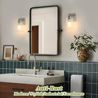Set of 2 Wall Sconces for Bathroom, Brushed Nickel Vanity Light Fixtures - Image 4