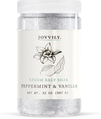 Jovvily Peppermint & Vanilla Epsom Salt - 2 lb - Scented Soaking Solution by Jovvily