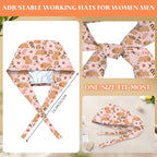 Adjustable Scrub Cap with Buttons & Sweatband, Working Hat with Elastic Tie Back - Image 4