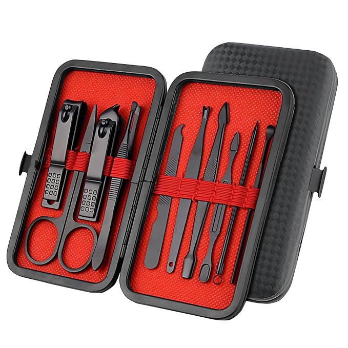 Nail Clipper & Grooming Set, 10-Piece Manicure Set, Nail Care Kit by Moreplus