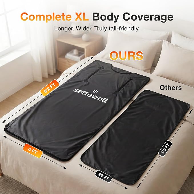 Infrared Sauna Blanket | XL Size Fits 6'5" | Low EMF Sauna Blanket - Image 7