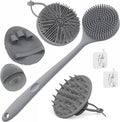 Manmihealth Silicone Back Scrubber & Soft Bath Glove, Silicone Scalp Massager by ManmiHealth