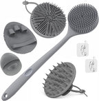 Manmihealth Silicone Back Scrubber & Soft Bath Glove, Silicone Scalp Massager by ManmiHealth