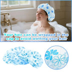 18 Pack Shower Caps for Women, Waterproof Reusable & Disposable Adjustable Bath - Image 5