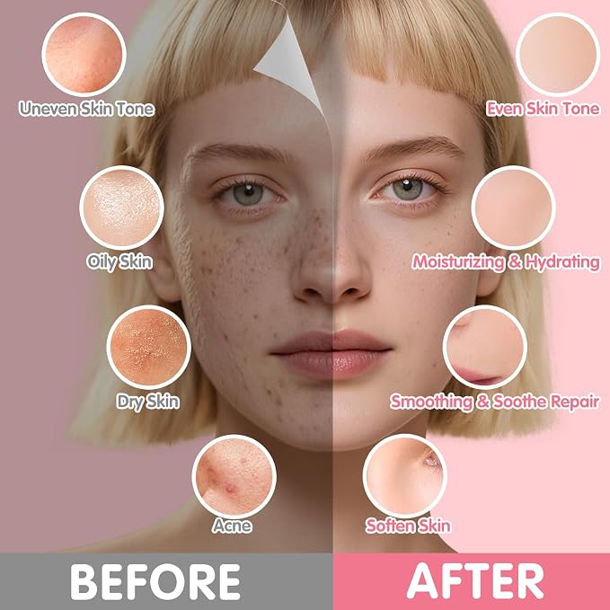 Pjordo Jelly Masks for Facials Professional, Bulgarian Rose Hydrating & - Image 5