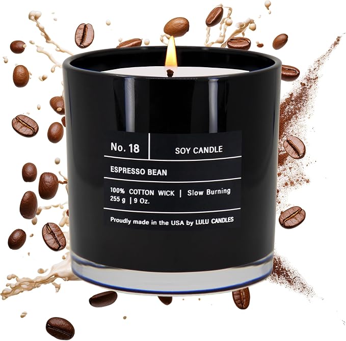 Lulu Candles | Espresso Bean | Luxury Scented Soy Jar Candle | Hand Poured in by LULUCANDLES