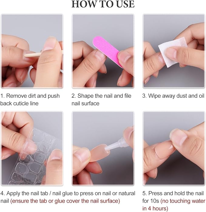 SUTOKAKA 20Pcs Press On Nail Tools Kit, Disposable 5-in-1 Nail Prep Application - Image 6