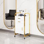 4ever2buy White and Gold Salon Trolley Cart - Image 8