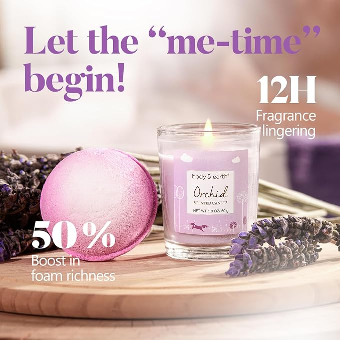 Spa Gifts for Women, Body & Earth 5 Pcs Gifts for Women Orchid Gift Sets - Image 6