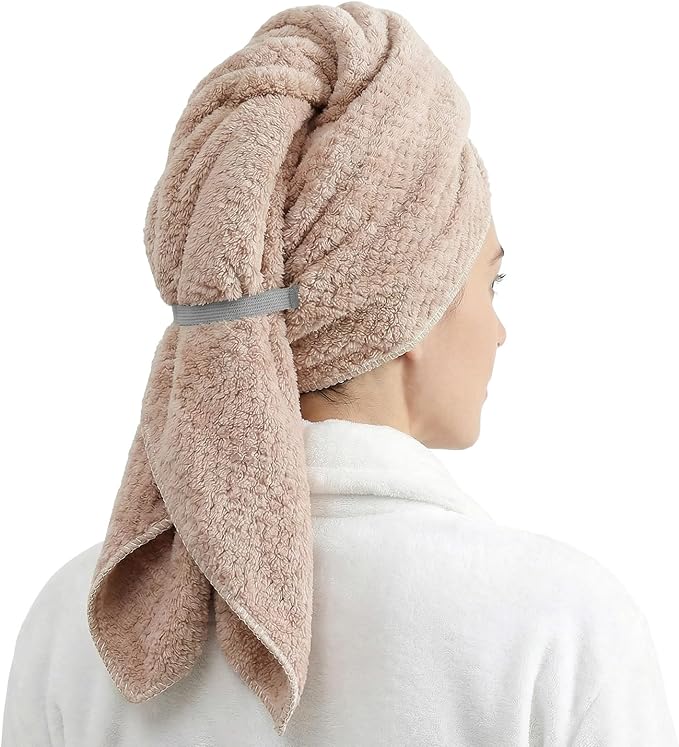 Microfiber Hair Towel Wrap for Women Extra Large Hair Turban Anti-Frizz Hair by Unknown