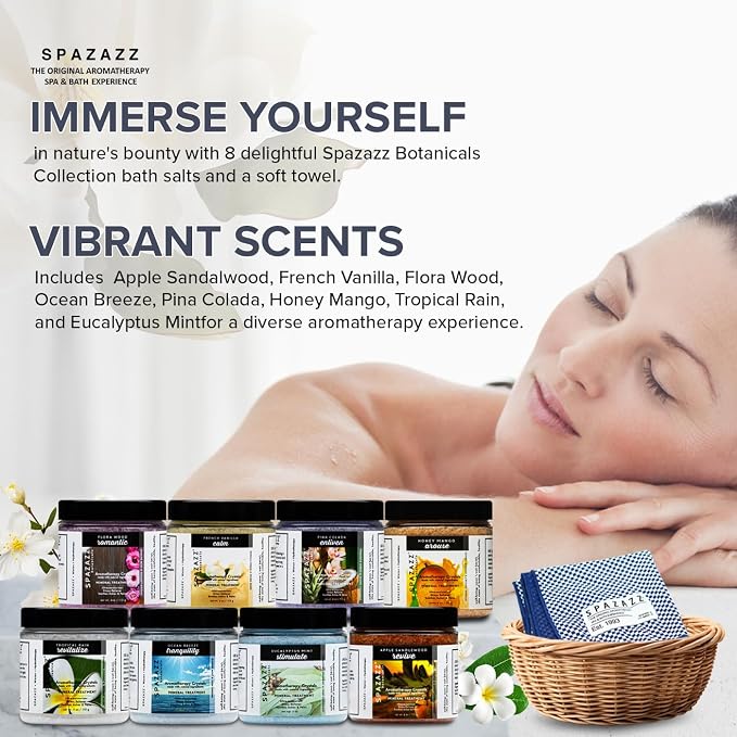 Hot Tub Aromatherapy Bath Salt 8-Pack Botanicals Bundle - Image 4