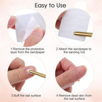 100/180 Grit Sandpaper Sheets Dual Ended Nail Cuticle Pusher, Cuticle File - Image 6