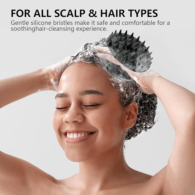 2 in 1 Silicone Brush, BEAUTAIL Body Shower Scrubber and Scalp Hair Massager - Image 4