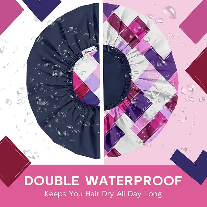 Years calm Waterproof Shower Cap - Image 3