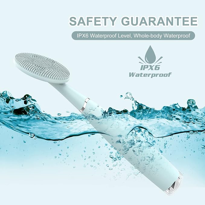 TUGOKU Sonic Facial Cleansing Brush Waterproof Scrub Face Brush - Image 6
