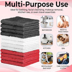 QUBA LINEN 100% Cotton Washcloth Set – Soft, Absorbent Face Towels - Image 7