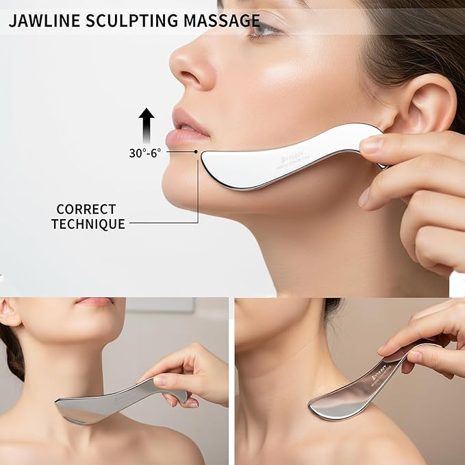 BYYDDIY Large and Small Set, Stainless Steel Gua Sha Muscle Scraper Tool - Image 8