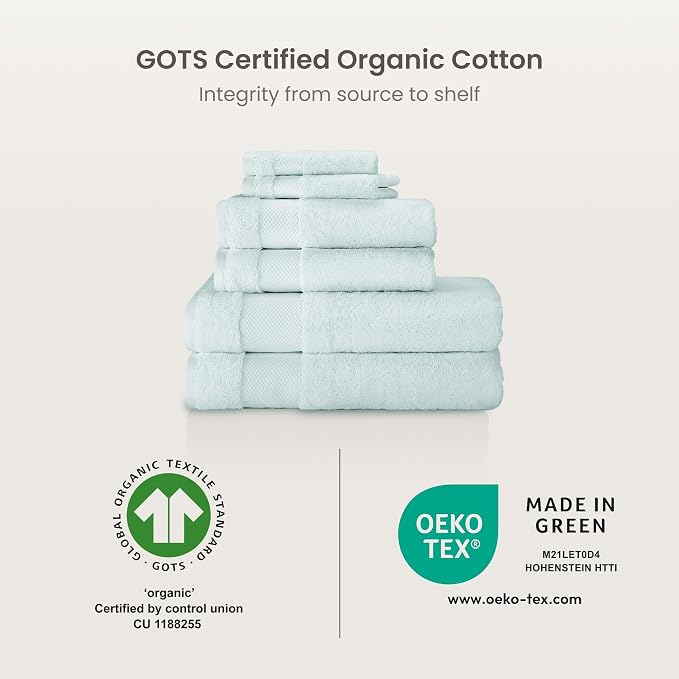 BIOWEAVES 100% Organic Cotton 700 GSM Plush Washcloths 13" x 13" GOTS Certified - Image 7